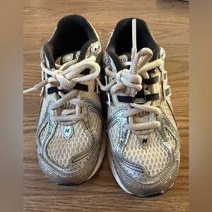 New Balance Kids' Silver and Black Sneakers